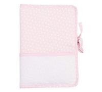 FILET - Couvre-Livret Sanitaire avec Poche en Toile Aida à Broder, Couverture Documents Sanitaires Nouveau-né, Fabriqué en Piquet de Coton Imprimé, Fond Coloré, Made in Italy, Couleur Rose