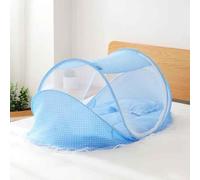 Filet Cpull Portable Pour Literie De Bébé,Tente À Grilles Haute Densité Pour L'été,Installation Gratuite,Mir De Couchage Pliable,Moustiquaires - Type Dot Blue