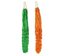 Filet d'alimentation pour poulets à l'épreuve des rats, 2 filets d'alimentation pour canards suspendus de 22 pouces avec crochets, jouets de poulet pour poules, accessoires poulailler, jouets po