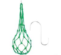 Filet d'alimentation pour volaille conçu pour être suspendu avec crochet en S pour garder les aliments élevés et encourager la recherche naturelle de nourriture dans les poulaillers