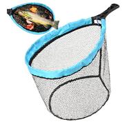 Filet d'atterrissage de poisson pliable, outil de capture à poignée flexible, 39 x 27 cm, équipement de pêche robuste pour la pêche aux crevettes, crevettes, truites, crawfish, équipement de pêche