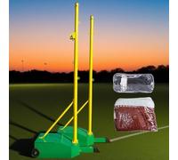 Filet de badminton de jardin avec support et cadre de filet de volleyball portable avec poteaux pour jeux récréatifs, installation facile, système de filet autoportant de 1,6 m de hauteur pour cour