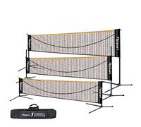 Filet de badminton, filet de tennis 3-6m Filet d'entraînement pour filet de volleyball portable, 3 hauteurs peuvent être ajustées Stockage de filet de badminton pliable, à l'intérieur et à l'extérieur