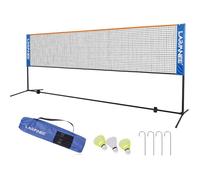 LARMNEE Filet de Badminton, 400 cm Filet de Tennis, Réglable sur 3 Hauteurs, Filet de Sport Portable, Filet de Badminton Pliable, Entraînement Extérieur, Cadre Robuste en Fer ELC04BN02
