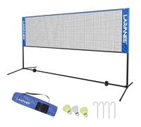 LARMNEE Filet de Badminton, 400cm Filet de Tennis, Réglable sur 3 Hauteurs, Filet de Sport Portable, Filet de Badminton Pliable, Entraînement Extérieur, Cadre Robuste en Fer ELS04BN02