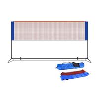 Filet de badminton portable avec sac à dos, poteaux autoportants pour court et plage, équipement d'entraînement sportif, installation facile, durable, design compact, âges