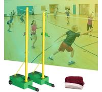 Filet De Badminton Portable De 1,55 M avec Poteaux Robustes Et roulettes pour Un Roulement Fluide - Idéal pour Une Utilisation Intérieure Et Extérieure, Parfait pour Les Jeux dans Le Jardin, à