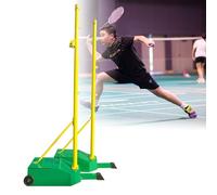 Filet de badminton pour entraînement en plein air, poteau de volleyball portable avec roues, facile à installer pour jardin, pelouse et aire de jeux
