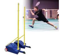 Filet de badminton pour entraînement en plein air, poteau de volleyball portable avec roues, facile à installer pour jardin, pelouse et aire de jeux
