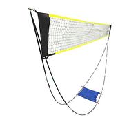 Filet de badminton robuste avec sac de transport - Polyvalent pour la plage, le volleyball et le pickleball - Idéal pour les sports de jardin et les activités de plein air