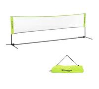 Filet de badminton - SPORTNOW - hauteur ajustable de 107 à 155 cm - avec sac de transport - cadre métallique - noir, jaune
