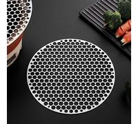 Filet de barbecue rond en acier inoxydable, 28 cm, pour four à vapeur, grille pour barbecue, charbon de bois, cuisson, fumage, séchage
