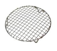 Filet de Barbecue rond en acier inoxydable de 15 à 60cm,grille à mailles avec pieds,support de refroidissement pour Barbecue de Camping en plein air - Type 28cm
