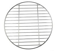 Filet de barbecue rond en acier inoxydable de qualité supérieure, plateau robuste pour barbecue, camping, pique-nique, jardin, soudures lisses, finition miroir, pas de fuite de nourriture (40 cm)