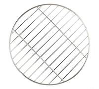 Filet de barbecue rond en acier inoxydable pour camping, 30 cm/35 cm/40 cm, plateau en maille avec finition polie miroir pour pique-nique en plein air (35 cm)