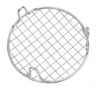 Filet de barbecue rond en acier inoxydable pour cuisine extérieure et intérieure avec soudure précise et maillage plat (15 cm)