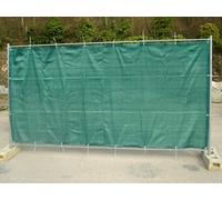 Filet de barrière de chantier 130g/m² Vert/Noir 1.76 x 3.41m Oeillets dans les coins