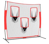 Filet De Baseball Portable Noir/Rouge 183x105x183 Cm Polyester Vidaxl Vidaxl