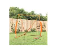 Filet de baseball portable orange et noir 183x182x183 cm