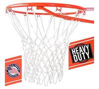 Ultra Sporting Goods Filet de basket de rechange résistant - Système anti-whip - Convient aux paniers d'intérieur ou d'extérieur standard - Blanc, 12 boucles