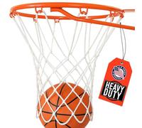Ultra Sporting Goods Filet de basket de rechange résistant - Système anti-whip - Convient aux paniers d'intérieur ou d'extérieur standard - Blanc, 12 boucles