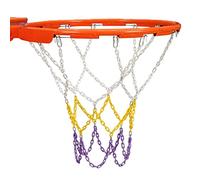 Filet de basket-ball d'extérieur robuste, chaîne de basket-ball, filet de basket-ball antirouille pour l'extérieur, robuste panier de basket-ball de rechange (violet doré)