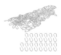 Filet de Basket-Ball en Acier de Remplacement Robuste pour Extérieur | Chaîne Argentée Haute Résistance, Installation Facile, Terrains Publics et Cours D’école, Usage Intensif