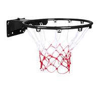 Filet de Basket-Ball, Jante de Basket-Ball, Cerceau de Basket-Ball, 17,7 Pouces, Fixation Murale Absorbant Les Chocs, Remplacement de Jante de Basket-Ball pour allée, arrière-Cour, Noir