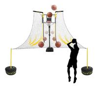 Filet de basket-ball réglable avec rotation à 90° pour une meilleure défense de l'air, parfait pour la maison, la cour et la pratique du cerceau résidentiel