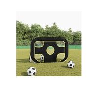 vidaXL Filet de but de football avec cible 120x80x80 cm polyester blanc