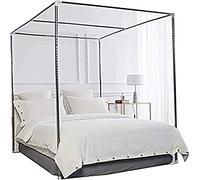 Filet de cadre de lit en acier inoxydable - Convient pour lit simple/double/grand lit/très grand lit/très grand lit californien - Design à 4 coins pour une protection et un style ultimes - Solution