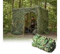 Filet de Camouflage 1x2m 2.5x4m 2x5m 6x8m 5x10m 10x20m 3x15m Bâche de Camouflage Renforce 210D Oxford Filet D'ombrage pour Chasse Décoration Militaire Protection Solaire(Vert)