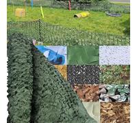 Filet de Camouflage 210D Filet d’Ombrage Extérieur Résistant Haut de Gamme Protection Solaire Voile d'Ombrage Anti-UV Différentes Tailles Formes et Couleurs Terrasse Pergola Jardin 6 * 6m Vert