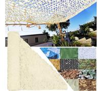 Filet de Camouflage 210D Filet d’Ombrage Extérieur Résistant Haut de Gamme Protection Solaire Voile d'Ombrage Anti-UV Différentes Tailles Formes et Couleurs Terrasse Pergola Jardin 6 * 7m Beige