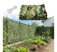 Filet de Camouflage 210D Oxford Toile Camouflage 3 5 8 12 15 10 4 6 7 9 m, Voile d'ombrage Résistant Anti-UV, Filet d'ombrage pour Jardin, Pergola, Terrasse, Camping, Fête, Chasse(Vert,7m x 12m)