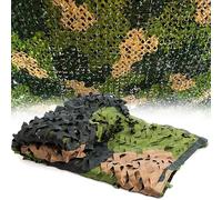 Filet de Camouflage 7x20m Vert Militaire Filet Camouflage pour Protection Solaire Chasse Paysage forestier décoration Camping Jardin