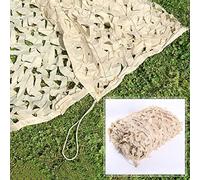 Filet De Camouflage Beige Renforcé 2m 3m 4m 5m 6m 7m 8m 9m,Filet D'ombrage Pour Pergola,Filet De Militaire,Filet De Camouflage Chasse,Décoration,Filet De Protection Solaire,Beige-2x2m(6.6x6.6ft)