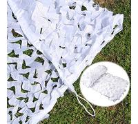 Filet De Camouflage Blanc 2×2m 2×3m 2×5m 3×3m 3×4m 4×5m 4×6m,Filet De Camouflage De Crème Solaire,Pour Militaire,Chasse,Décoration,Couverture De Voiture, Filet D'ombrage,White-2x5m(6.6*16.4ft)