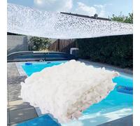 Filet De Camouflage Blanc 210D 7x13m Voile D'ombrage De Pergola De Camping De Chasse Militaire pour La Décoration De Fête De Camping Extérieur Motif Camouflage Protection Jardin Décoratif Filet