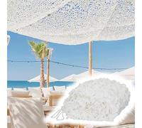 Filet de Camouflage Blanc 3 * 8m Rectangulaire Tissu Oxford Filet de Camouflage Militaire Filet de Protection Solaire pour Le Camouflage Chasse décoration Protection Solaire de Jardin Camping