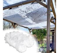 Filet de camouflage blanc de 2 x 6 m - Voile d'ombrage pour pavillon, protection UV, housse respirante et résistante aux déchirures pour extérieur, camping et intimité