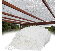 Filet de Camouflage Blanc Filet Camouflage Militaire Toile Camouflage Exterieur 1.5x2.5m Voile D'Ombrage Jardin Potager Chasse Tir Décorations de Fête Pergola 2x3m 3x5m 3x7m 4x6m 6x8m 10x10m 10x15m