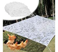 Filet De Camouflage Blanc Voile D'ombrage Camouflage Militaires Camo Netting Sun Shelter Réseau pour Chasse décoration Jardin Photo Auvents Terrasse 1.5/2/3/4/4.5/5/6/8/10m Longue(7x10M)
