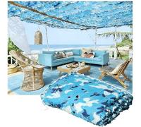 Filet De Camouflage Bleu Écran De Confidentialité Et D’Ombre, Filet 210D Oxford Résistant Avec Protection UV, Store De Dissimulation Extérieur Pour Camping, Militaire, Jardin(8.0x8.0m)