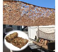 Filet De Camouflage Crème Solaire 2m 3m 4m 5m 6m 7m 9m,Filet D'ombrage en Tissu Oxford,Filet De Camouflage Militaire Renforcé,Chasse,Camping,Décoration,Couverture De Voiture,Desert-3x5m(9.8 * 16.4ft)