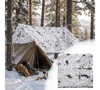 Filet de Camouflage Digital 3.3 ft x 19.7 ft/39.4 in x 236.2 in/1x6 m, Toile de Camouflage Blanc & Neige Noir Chasse - Brise-Vue Protection Solaire Jardin Terrasse, 210D Feuillage Découpe Facile