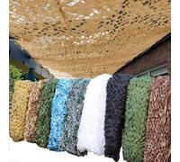 Filet de Camouflage Filet de Ombrage Militaire Renforcé Grande Taille Voile d'ombrage pour pergola Chasse Ombrage Camouflage Décoration Parasol Terrasse Résistant a La Déchirure 6 * 7m Jaune