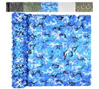 Filet De Camouflage, Filet Pare-Soleil, Filets De Protection Solaire, pour Chasse, ArméE, DéCorations FêTes d'anniversaire sur ThèMe des Dinosaures, Camping Et Tir,Bleu,7x9m