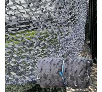 Filet de Camouflage Gris 3X4m 210D Tissu Oxford Voile d'ombrage Camouflage Net Militaire pour Parasol extérieur Camouflage de Chasse décoration de fête Housse de Voiture
