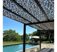 Filet de Camouflage Gris - Filet d’Ombrage Extérieur Résistant - Haut de Gamme - Protection Solaire & Voile d'Ombrage Anti-UV - Différentes Tailles, Formes et Couleurs - Terrasse, Pergola, Jardin
